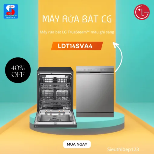 Máy Rửa Bát Lg Ldt14Sva4 Màu Inox Bạc